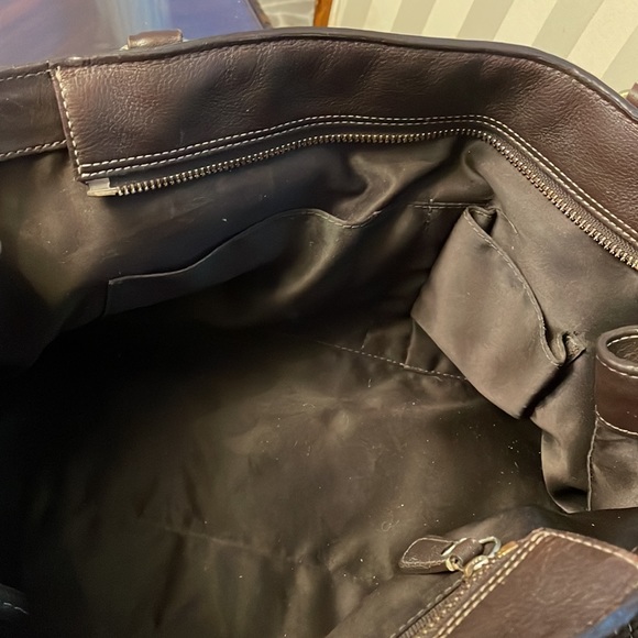Brown leather Coach tote - Picture 10 of 13
